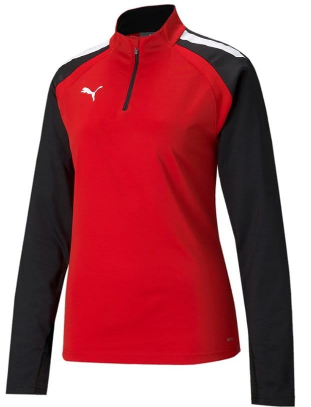 Koszula z długim rękawem Puma teamLIGA 1 4 Zip Top W Red- Bla