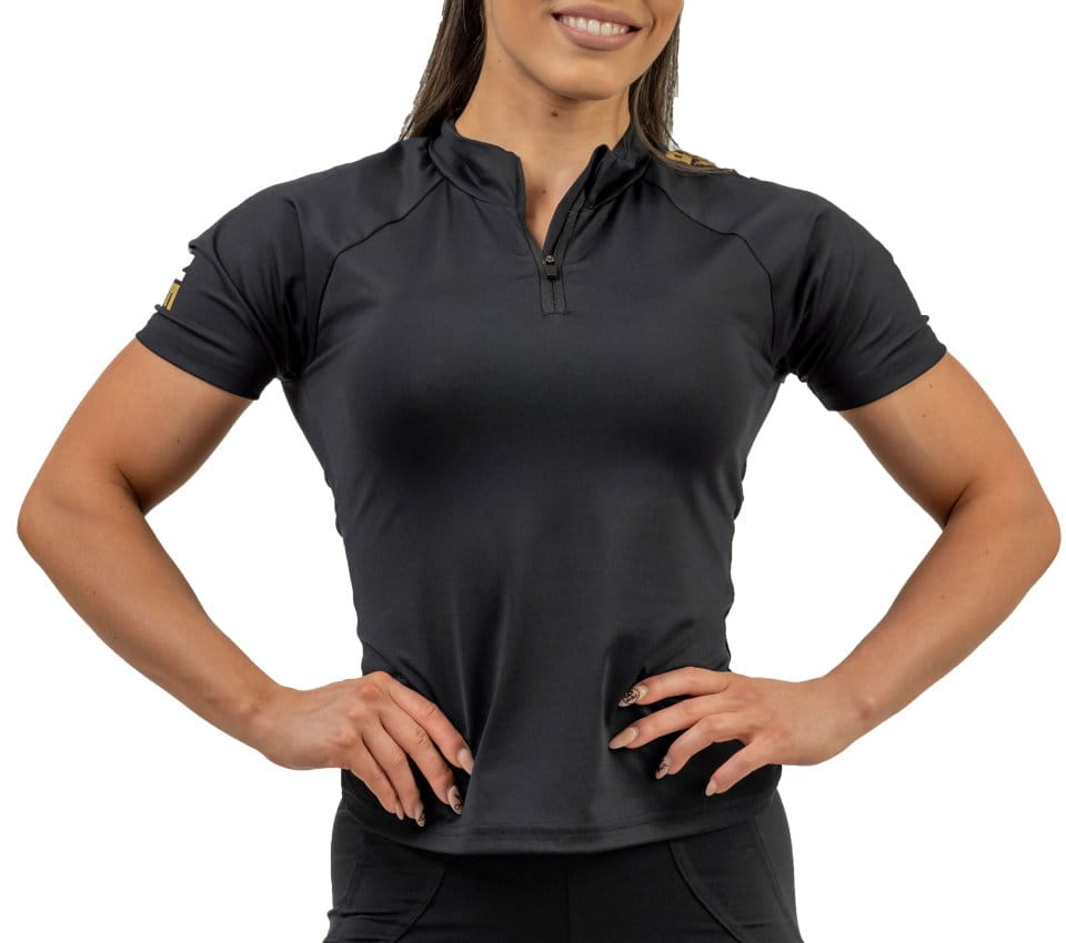 podkoszulek NEBBIA Women s Compression Zipper Shirt INTENSE Ultimate Gold